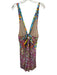 Plenty by Tracy Reese Size L Multicolor Viscose Smocked Halter tie neck Dress Multicolor / L