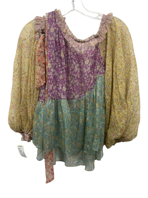 Zimmermann Size 0 Multicolor Silk floral print Sheer Top Multicolor / 0