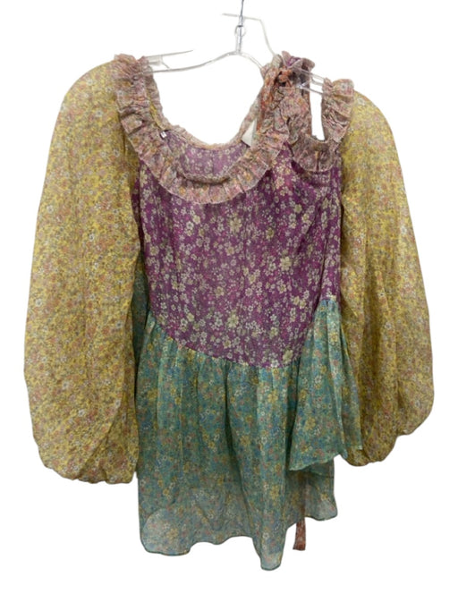 Zimmermann Size 0 Multicolor Silk floral print Sheer Top Multicolor / 0