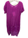 Johnny Was Size XS Magenta Cupra Rayon broderie anglaise Scalloped Dress Magenta / XS