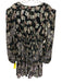 Hemant & Nandita Size M Black & Gold Viscose V Neck Button Detail Dress Black & Gold / M