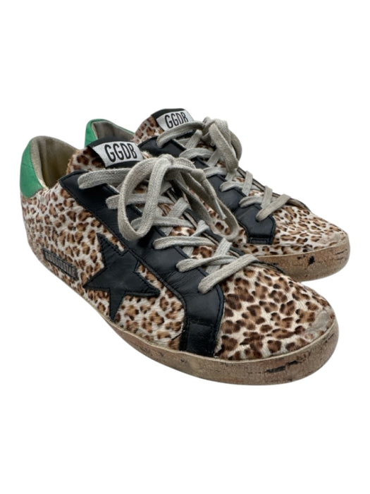 Golden Goose Shoe Size 39 Beige & Multi Leather Pony Hair Low Top Sneakers Beige & Multi / 39