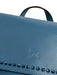 Christian Louboutin Blue Leather Pebbled Flap Studded Backpack Blue