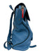 Christian Louboutin Blue Leather Pebbled Flap Studded Backpack Blue