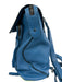 Christian Louboutin Blue Leather Pebbled Flap Studded Backpack Blue