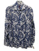 Curtis Size L Blue & White Cotton Paisley Button up Men's Long Sleeve Shirt Blue & White / L