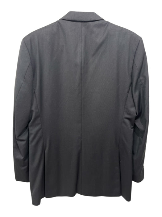 Boss Dark Gray Wool Blend Solid 2 Button Men's Suit Dark Gray / 42L