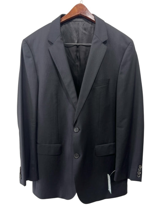 Boss Dark Gray Wool Blend Solid 2 Button Men's Suit Dark Gray / 42L