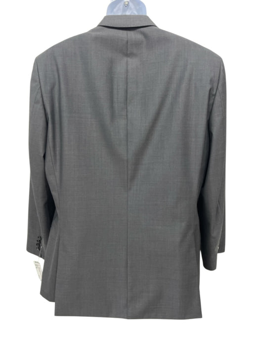 Boss Gray Wool & Silk Blend Micro 2 Button Men's Suit Gray / 42L