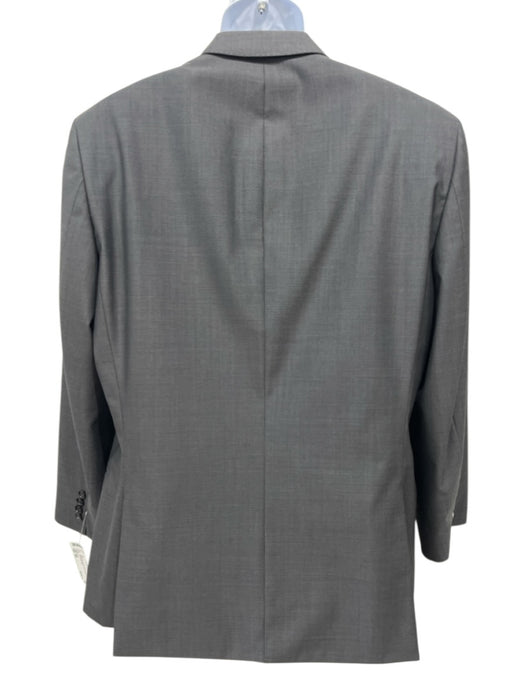 Boss Gray Wool & Silk Blend Micro 2 Button Men's Suit Gray / 42L