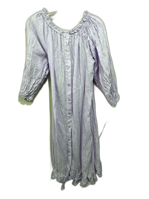 Sleeper Size One Size Lavender Linen Long Sleeve Elastic Neck Button Back Dress Lavender / One Size