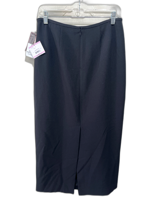 Kasper Size 6 Black Polyester darted Back Zip Maxi Pencil Skirt Black / 6