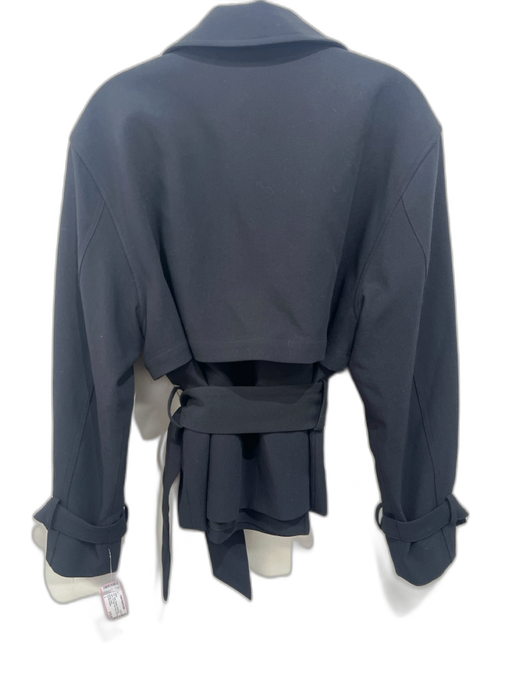 Favorite Daughter Size L Black Polyester Double Breast Lapel Cuff Detail Jacket Black / L