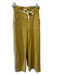 Sezane Size 36 Mustard Yellow Cotton High Rise Textured Drawstring Pants Mustard Yellow / 36