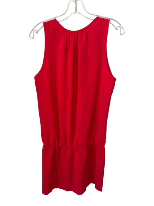 Amanda Uprichard Size M Red Silk Sleeveless Tie Neck Elastic Waist Mini Dress Red / M