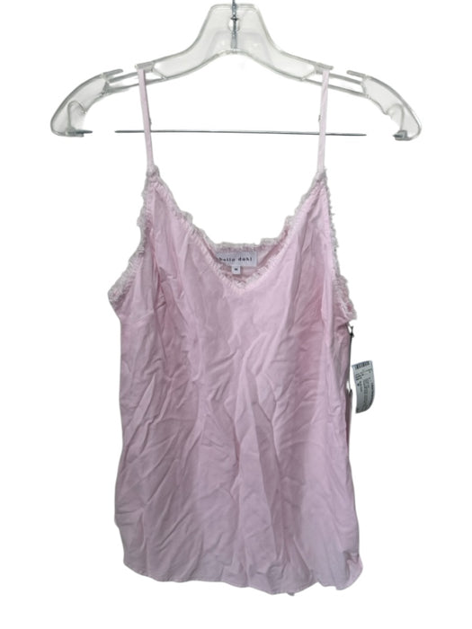Bella Dahl Size M Light Pink Tencel Lyocell Spaghetti Strap Raw Hem Short Set Light Pink / M