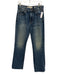 Nili Lotan Size 29 Mid Wash Cotton Button & Zip Front Wide Leg Cuff Jeans Mid Wash / 29