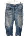 Nili Lotan Size 28 Light Wash Cotton Button & Zip Front Large Barrel Leg Jeans Light Wash / 28