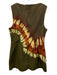Alemais Size 12 Olive Green, Orange & Purple Cotton Boat Neck Sleeveless Dress Olive Green, Orange & Purple / 12