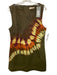 Alemais Size 12 Olive Green, Orange & Purple Cotton Boat Neck Sleeveless Dress Olive Green, Orange & Purple / 12