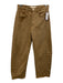 Mother Size 28 Camel Brown Cotton Button & Zip Front Wide Leg Pockets Jeans Camel Brown / 28