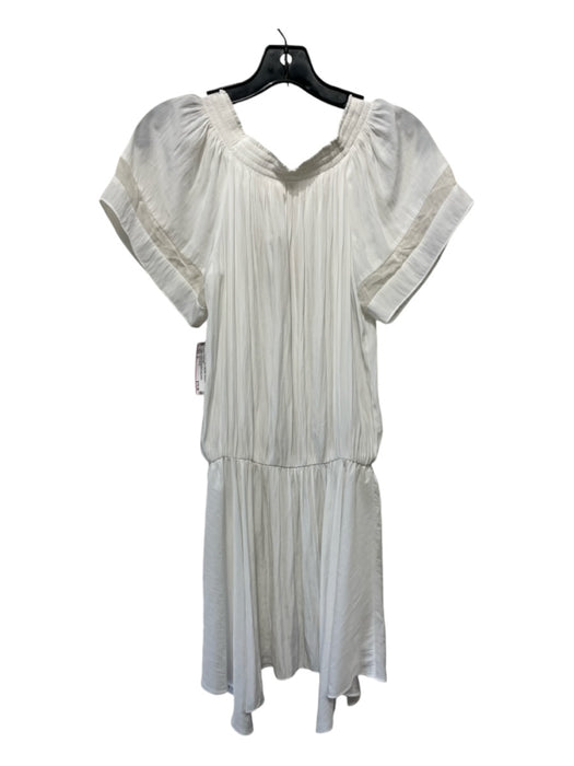 Ramy Brook Size S White Polyester Smocked Dress White / S