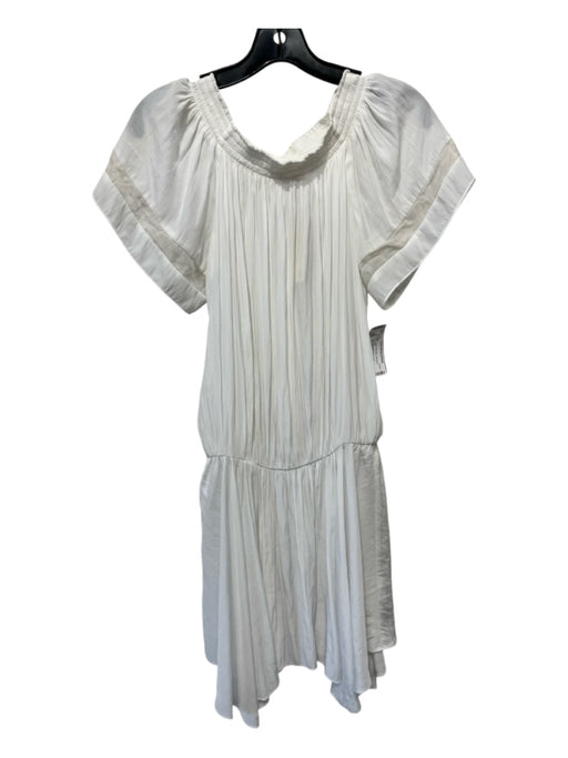 Ramy Brook Size S White Polyester Smocked Dress White / S