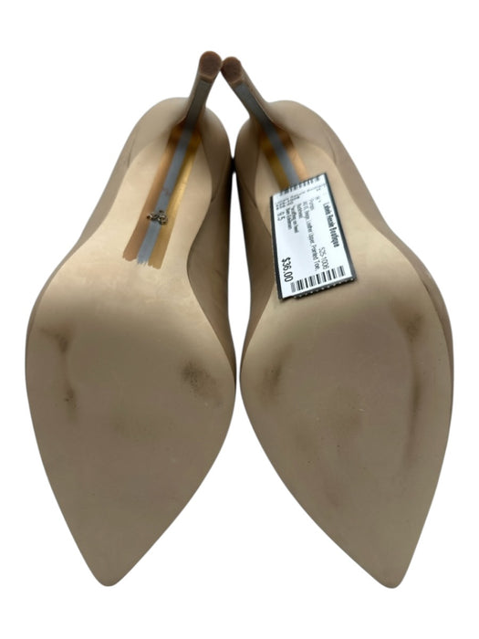 Sam Edelman Shoe Size 9.5 Beige Leather Upper Pointed Toe Pumps Beige / 9.5