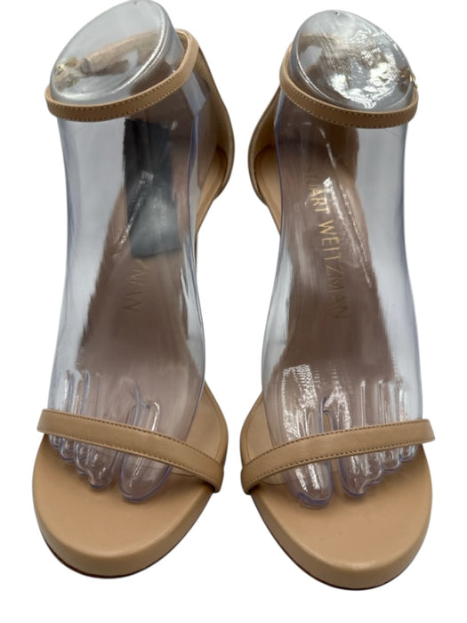Stuart Weitzman Shoe Size 9 Beige Leather Ankle Strap Sandals Beige / 9