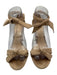 Alexandre Birman Shoe Size 38.5 Taupe Biege Suede Upper Knot Front Sandals Taupe Biege / 38.5