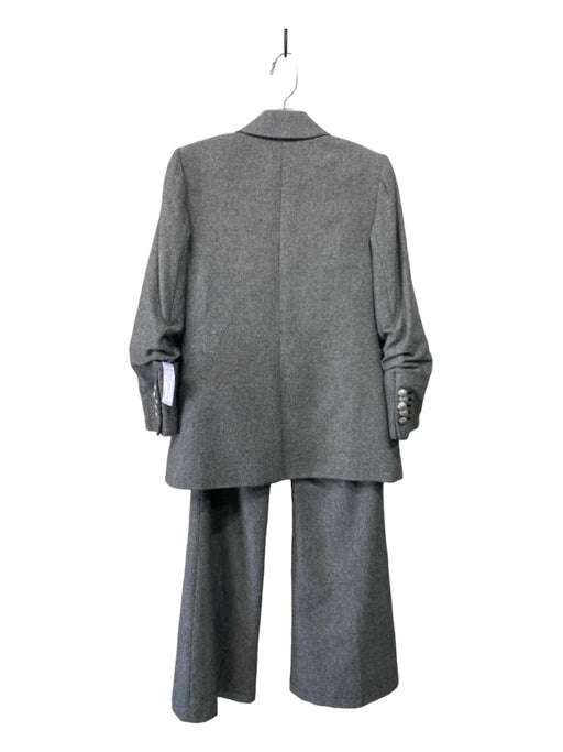 Veronica Beard Size 2 Black & Gray Cotton Blend Gathered Sleeve Pants Set Black & Gray / 2