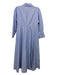 Pomander Place Size XS Blue & White Striped Maxi Button Front Dress Blue & White / XS