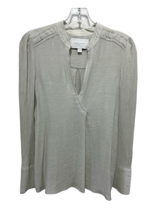 Brochu Walker Size Small Green Gray Viscose Blend Long Sleeve Gauze Top Green Gray / Small