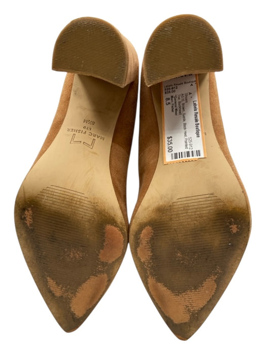 Marc Fisher Shoe Size 8.5 Brown Suede Block Heel Pointed Toe Shoes Brown / 8.5