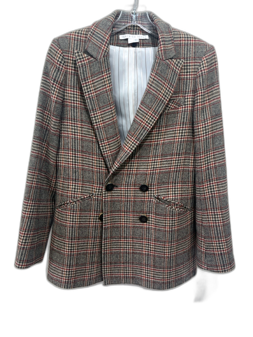 Veronica Beard Size 0 Beige, Black, Multi Acrylic Blend 4 Button Lapel Jacket Beige, Black, Multi / 0