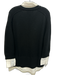 Brochu Walker Size M Black & White Wool & Cashmere Knit Long Sleeve Sweater Black & White / M