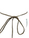 Zimmermann Size 0 Cream & Brown Linen Tie Belt Long Sleeve Tie Neck V Neck Dress Cream & Brown / 0