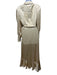 Zimmermann Size 0 Champagne Silk Wrap V Neck Ruffles Long Sleeve Dress Champagne / 0