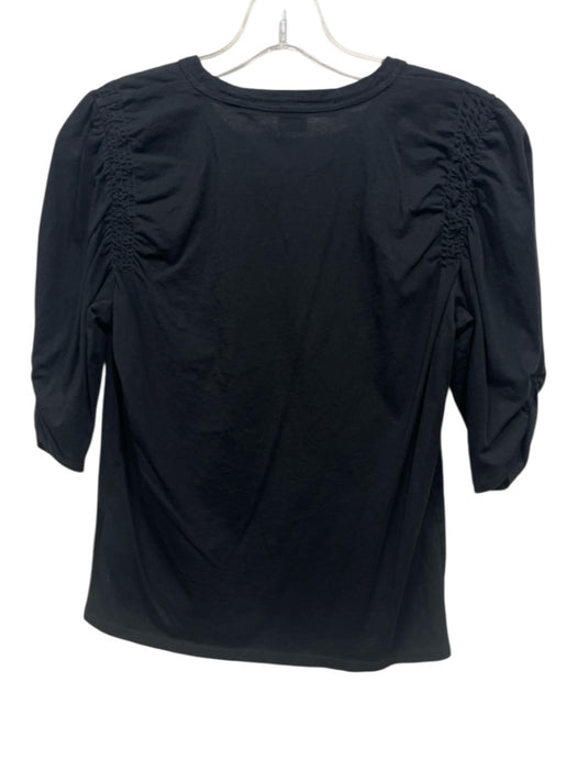 Veronica Beard Jeans Size XS Black Prima Cotton 1/2 Sleeve Top Black / XS
