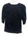 Veronica Beard Jeans Size XS Black Prima Cotton 1/2 Sleeve Top Black / XS