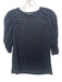 Veronica Beard Jeans Size XS Black Prima Cotton 1/2 Sleeve Top Black / XS
