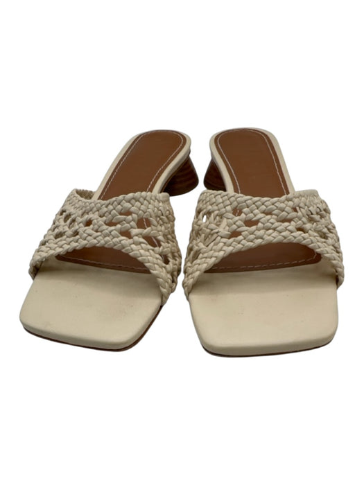 Staud Shoe Size 39 Tan Leather open toe Square Toe Block Heel Sandals Tan / 39