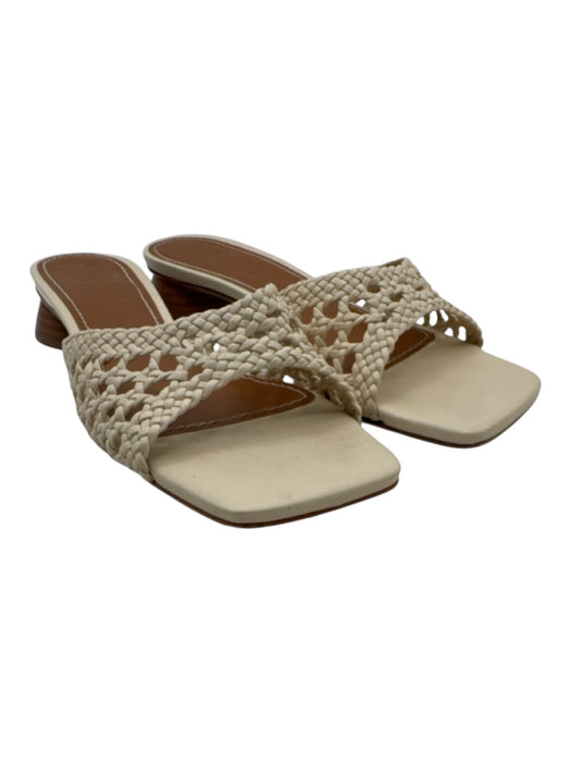 Staud Shoe Size 39 Tan Leather open toe Square Toe Block Heel Sandals Tan / 39