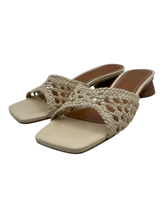 Staud Shoe Size 39 Tan Leather open toe Square Toe Block Heel Sandals Tan / 39