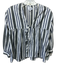 Love, Tomas Emerson Fry Size XS/S Blue, Gray & White Cotton Vertical Stripes Top Blue, Gray & White / XS/S