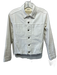 L'agence Size S/P White Cotton Denim Silver Buttons Patch Pocket Raw Hem Jacket White / S/P