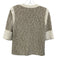 Veronica Beard Size XS Cream & Brown Cotton Blend Boucle 1/2 Sleeve Sweater Cream & Brown / XS