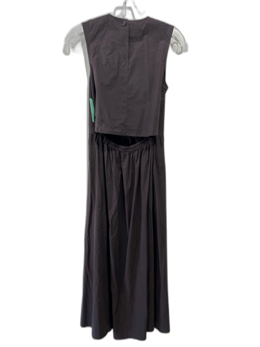 COS Size 4 Chocolate Brown Cotton Sleeveless Elastic Waist Back Cut Out Dress Chocolate Brown / 4