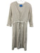 Alice Walk Size XS Tan & White Cotton Long Sleeve Striped Button Up Dress Tan & White / XS