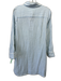 Alice Walk Size XS Blue & White Cotton Long Sleeve Striped 1/4 Button Dress Blue & White / XS